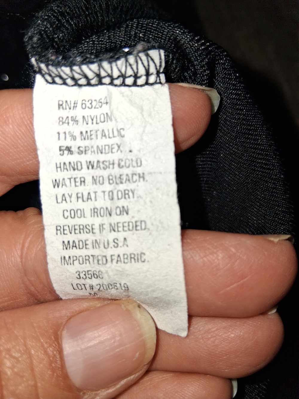 Dressbarn COLLECTION Black Sparkle Swirl Cap Sleeve Top - Picture 10 of 13